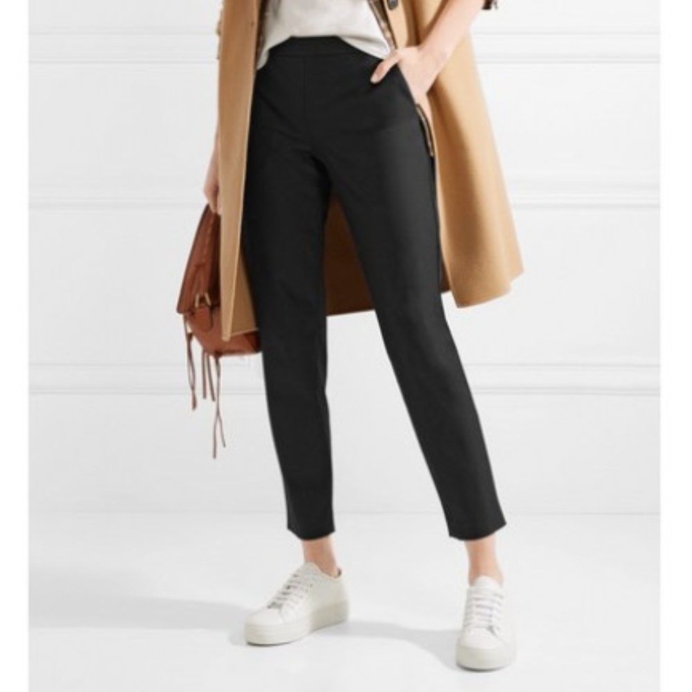 Theory Wool & Cotton Straight Leg Pants